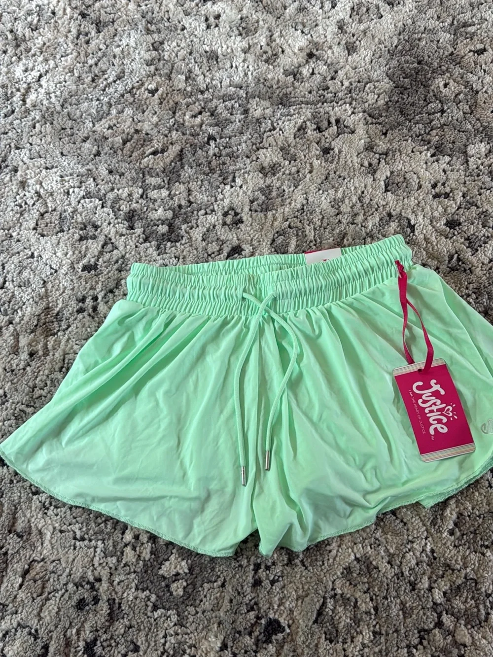 Justice Mint Green Girls' Athletic Shorts